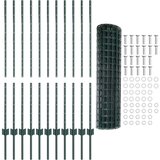 Euro ograda s postom 25 x 1,2 m Čelik premazan PVC-om Zelena | shoptok.hr