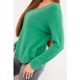 Kesi Włoski women's sweater with viscose and v-neck green | Eponuda.ba