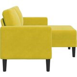 SOFA 2-sedežni kavč z ležiščem v obliki črke L rumena 125 cm žamet, (21749681) | Shoptok.si