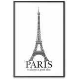  Plakat - Paris Is Always a Good Idea 60x90 Crni okvir | shoptok.hr