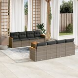  9-dijelni set vrtnih sofa od poliratana s jastucima sivi | shoptok.hr