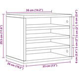  Organizator za radni stol crni 36x26x29 5 cm konstruirano drvo | shoptok.hr