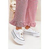 Boto Women's Platform Sneakers With Golden Accents White Fiorina | shoptok.hr