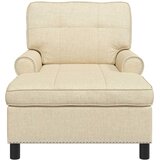  Ležaljka s jastukom Krema 91 x 157 x 91 cm tkanina | Eponuda.com