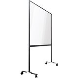 eurokraft pro Pomična predelna stena, iz pleksi stekla, z aluminijastim okvirjem, VxŠxG 1990 x 1598 x 490 mm | Shoptok.si