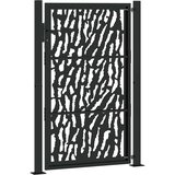 vidaXL Vrtna vrata črna 105x155 cm Oblikovanje jeklene sledi | Shoptok.si