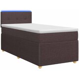  Boxspring krevet s madracem Tamno smeđa 100 x 200 cm Tkanina | shoptok.hr
