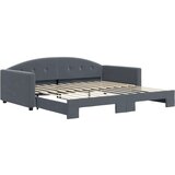  Izvlečna dnevna postelja temno siva 100x200 cm žamet, (20937325) | Shoptok.si