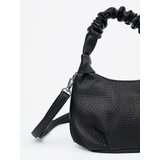 Shelvt Small black handbag with crinkle handle | Shoptok.si