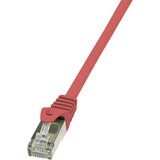 Logilink CP1064S RJ45 omrežni kabel\, Patch kabel CAT 5e F/UTP 3.00 m rdeča z zaščitnim zapornim zatičem 1 kos, (20415379) | Shoptok.si