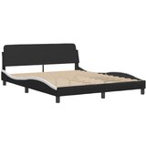  The Living Store Posteljni okvir z vzglavjem črn in bel 160x200 cm umetno usnje - Posteljni Okvir, (21447489) | Shoptok.si