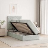  Krevet s madracem i skladištem Svjetlosiva 90 x 200 cm Baršun | shoptok.hr