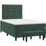  Krevet box spring s madracem tamnozeleni 120x190 cm baršunasti | shoptok.hr