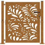  Vrtna vrata 100x100 cm Čelik otporan na vremenske uvjete Valoviti dizajn | shoptok.hr