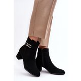 Boto WR1 Women's Low Heel Boots with Ornament Black Numissa | ePonuda.com
