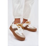 Boto Womens Platform Sneakers With Double Lacing Leopard Print White Niteria | Shoptok.si