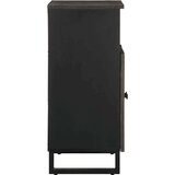 vidaXL Komoda crna 60x33x75 cm Puno drvo Mango | shoptok.hr
