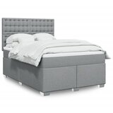 vidaXL Krevet box spring s madracem svjetlosiva 160x200 cm tkanina Cijene