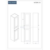 AQUAART kupaonski ormarić bočni victory 170 vov grafit supermat | shoptok.hr