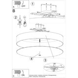  Stropna svetilka SKALA 100 črna, (21347774) | Shoptok.si