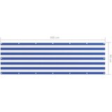 Balkonski zastor bijelo-plavi 90 x 300 cm od tkanine Oxford | shoptok.hr