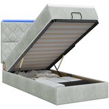  Krevet od pjene s madracem i LED-om Svjetlosiva 100 x 200 cm | shoptok.hr