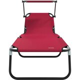  Sklopiva ležaljka za sunčanje Crvena 190 x 57 x 81 cm oxford | shoptok.hr
