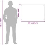 vidaXL Zaščita za kuhinjo Bela 100 x 60 x 0.8 cm kaljeno steklo | Shoptok.si