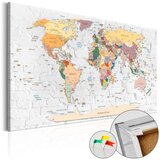  Slika na plutenoj podlozi - World's Walls [Cork Map] 60x40 Cijene