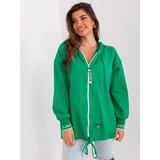 Fashion Hunters Green long hoodie | Shoptok.si