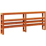 Maison Chic posteljno vzglavje - vzglavna omarica - nočna omarica s policami voščeno rjava 180 cm trdna borovina, (21711113) | Shoptok.si