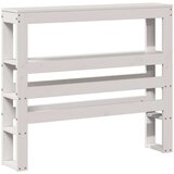 vidaXL Posteljni okvir z vzglavjem bel 75x190 cm trdna borovina, (21304162) | Shoptok.si