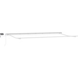 vidaXL Ručno uvučna tenda s LED svjetlom bijela 600x350 cm | shoptok.hr