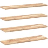  Plutajuće police 4 kom 80x20x2 cm Neobrađeno puno drvo akacije | shoptok.hr