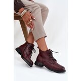 VINCEZA Insulated Leather Women's Boots Low Heel | shoptok.hr