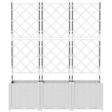  Vrtna saksija 3 pcs Bijeli 120 x 40 x 143 cm Plastika | shoptok.hr