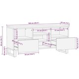 TV ormar s ladicama Smeđa 100 x 33 5 x 46 cm Čvrsto drvo manga | shoptok.hr