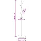  Stalak za kapute crni 177 cm od željeza obloženog prahom | shoptok.hr