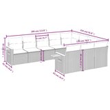  10-dijelni set vrtnih sofa od poliratana s jastucima sivi | shoptok.hr