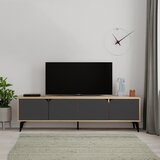 Marckeric Crna/u prirodnoj boji TV komoda u dekoru hrasta 180x51 cm Nola – | shoptok.hr