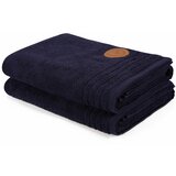  410 - Dark Blue Dark Blue Bath Towel Set (2 Pieces) Cene