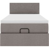 vidaXL Otomanski okvir kreveta s madraca smeđesivi 80x200cm od tkanine | shoptok.hr