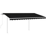 vidaXL Automatska tenda na uvlačenje sa stupovima 4 x 3 5 m antracit | shoptok.hr
