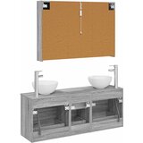  Set namještaja za kupaonicu 4 kom. Siva Sonoma | shoptok.hr