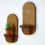 Woody Fashion Raf262 walnut wall shelf