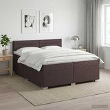  Boxspring krevet s madracem Tamno smeđa 200 x 200 cm Tkanina Cijene