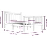  Posteljni okvir iz trdnega lesa 120x190 cm, (20647920) | Shoptok.si