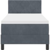 Box Spring krevet s madracem Tamno siva 80x200 cm Baršun | shoptok.hr