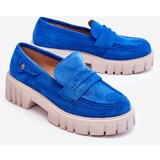 Kesi Women's Suede Slip-on Shoes Modre Fiorell Cene