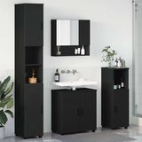 vidaXL Komplet pohištva za kopalnico 4 pcs Črna 61 x 35 x 64 cm | Shoptok.si